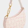 Tweed Asymmetrical Shoulder Bag – Cream