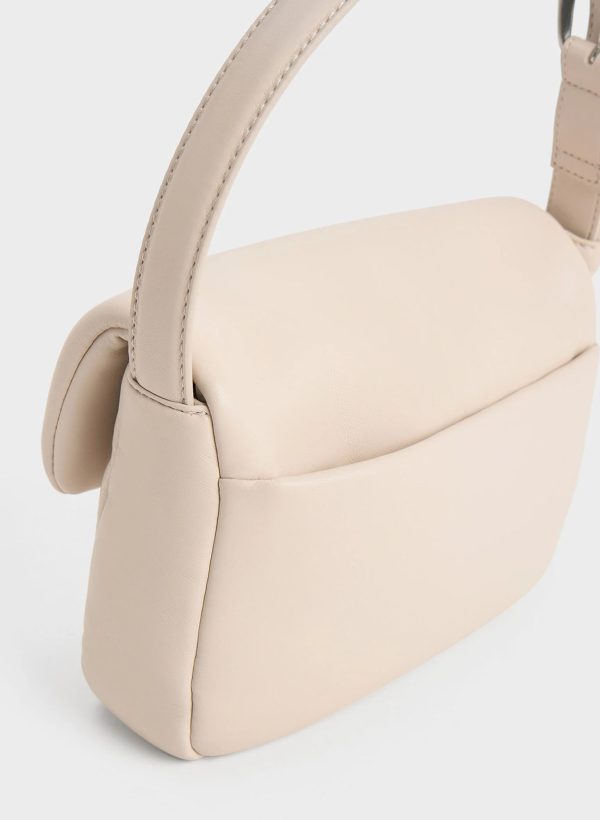 Moore Padded Shoulder Bag – Ivory