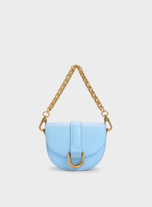 Micro Gabine Saddle Bag – Light Blue