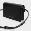Padlock Envelope Crossbody Bag – Black