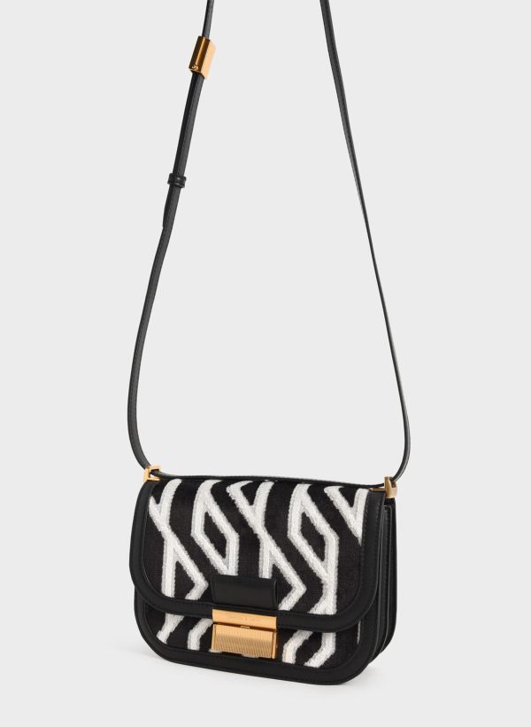 Charlot Jacquard Printed Bag – Black