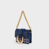 Gabine Tweed Chain-Link Card Holder – Navy