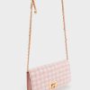 Cressida Tweed Push-Lock Clutch – Pink
