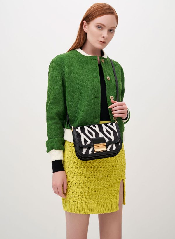 Charlot Jacquard Printed Bag – Black