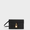 Padlock Envelope Crossbody Bag – Black