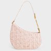 Tweed Asymmetrical Shoulder Bag – Cream
