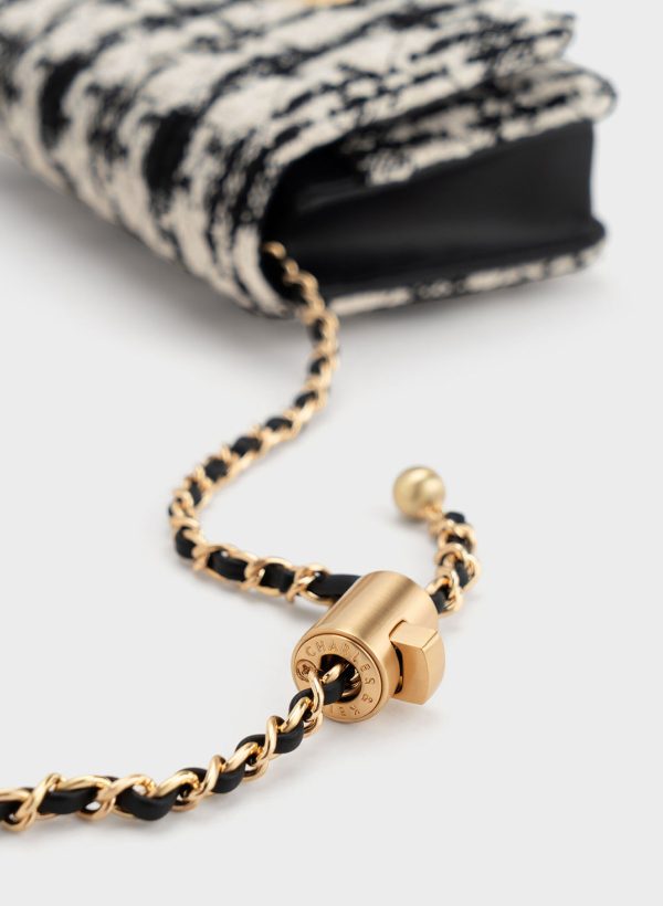 Cressida Tweed Push-Lock Clutch – Multi