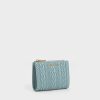 Apolline Textured Top-Zip Wallet – Slate Blue